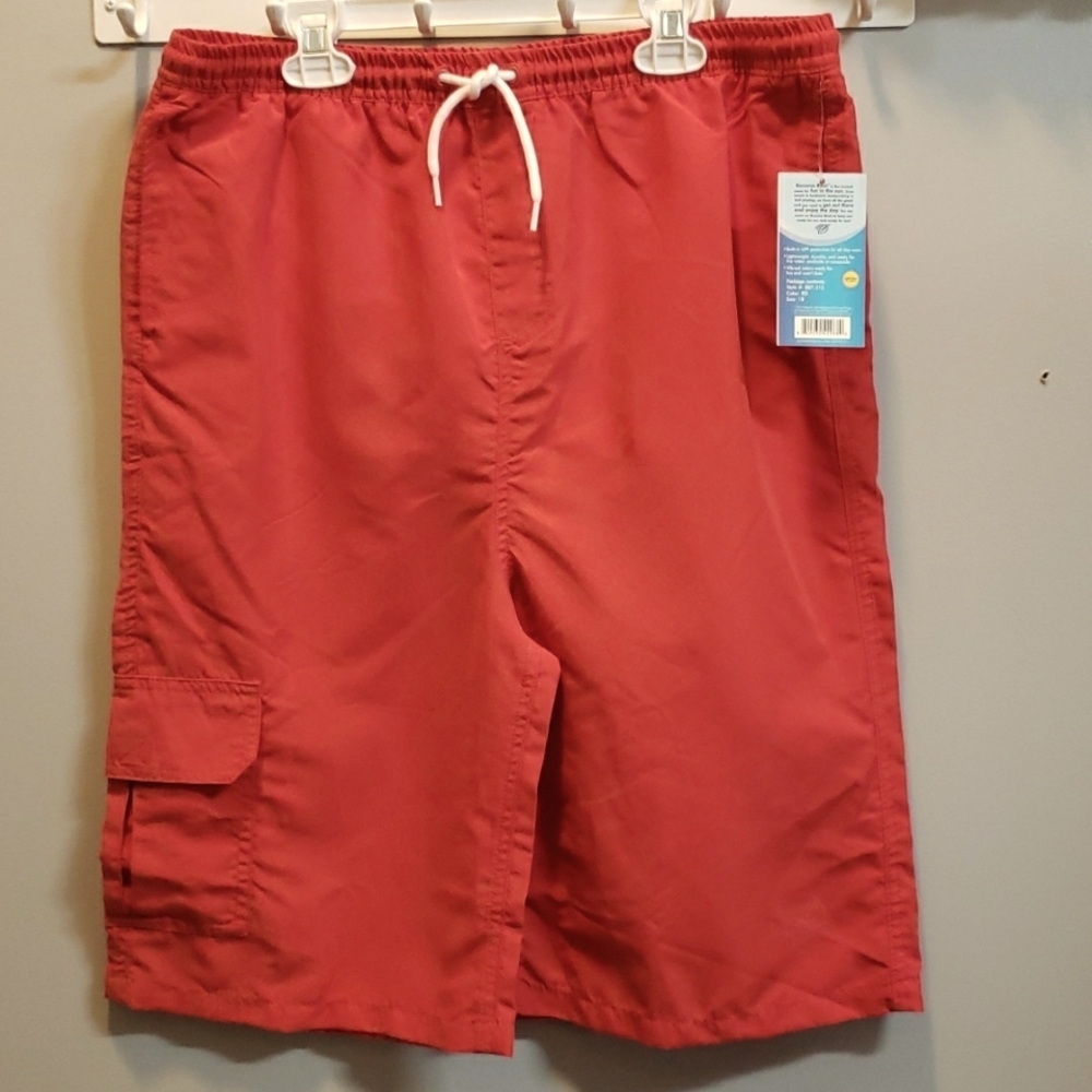 Banana Boat NWT Red Swim Trunks with UPF 50+